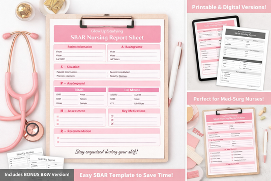 SBAR Nursing Report Sheet 💗 | Med-Surg Template